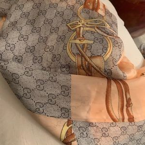 Pictures added of Authentic Large Silk Gucci